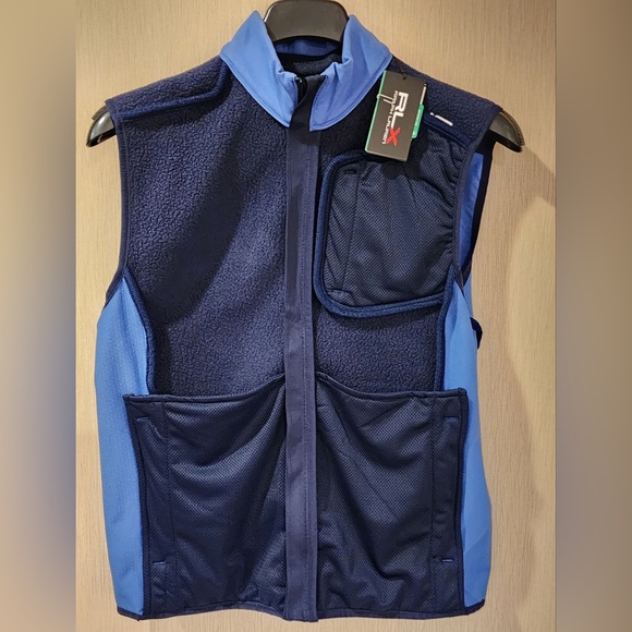 RLX Golf Terry-Paneled Fleece Color Blocked Vest sz M - Picture 12 of 13